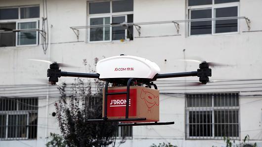 京东无人机可把一吨货物送到偏远农村，未来要覆盖中国10个省份